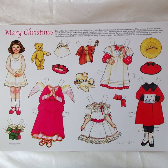 COPY - Theresa Borelli Paper Doll One Sheet Uncut BOGO - Picture 11 of 12